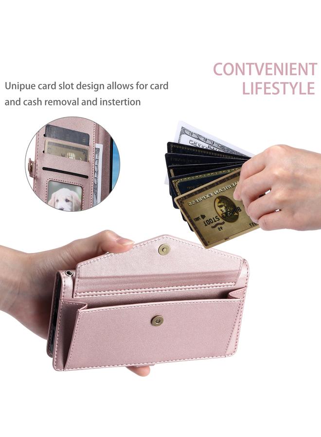 S-TOP Case For Samsung Galaxy S25+ 5G Wallet Multi-card Slot Leather Phone Case with Lanyard - Image 5