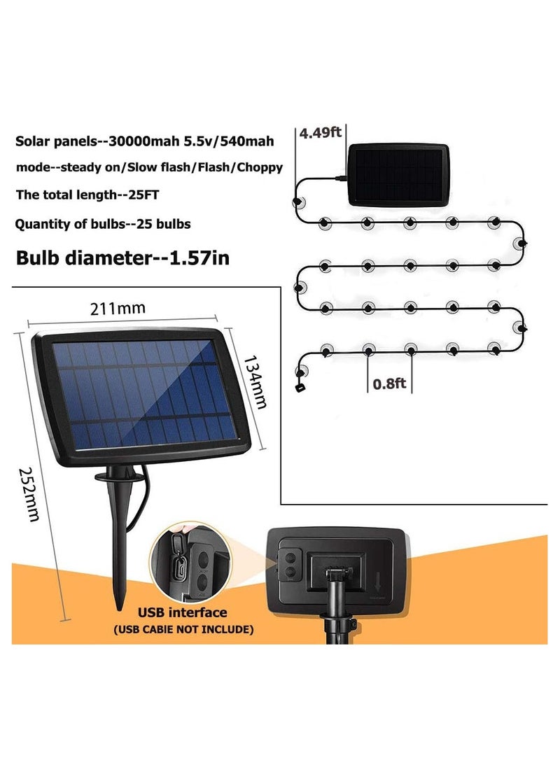 Generic - Outdoor Solar Fairy Lights, Bulbs, Fairy Lights, 10m, 20 LED Bulbs, Garden Fairy - Image 1