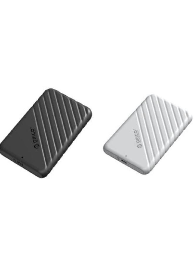 Generic ORICO 25PW1 2.5 Inch SATA Serial Notebook External Solid State Mechanical SSD Mobile Hard Disk Box-Color:Two In Black And White (interface Type-C, Wiring A TO C 0.5M)  - Image 1