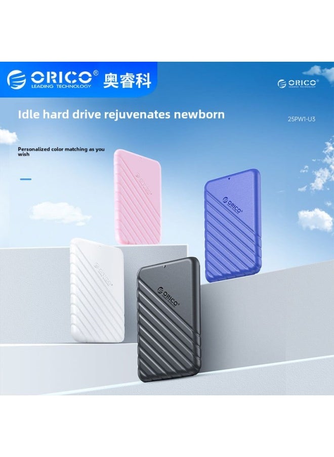 Generic ORICO 25PW1 2.5 Inch SATA Serial Notebook External Solid State Mechanical SSD Mobile Hard Disk Box-Color:Two In Black And White (interface Type-C, Wiring A TO C 0.5M)  - Image 2