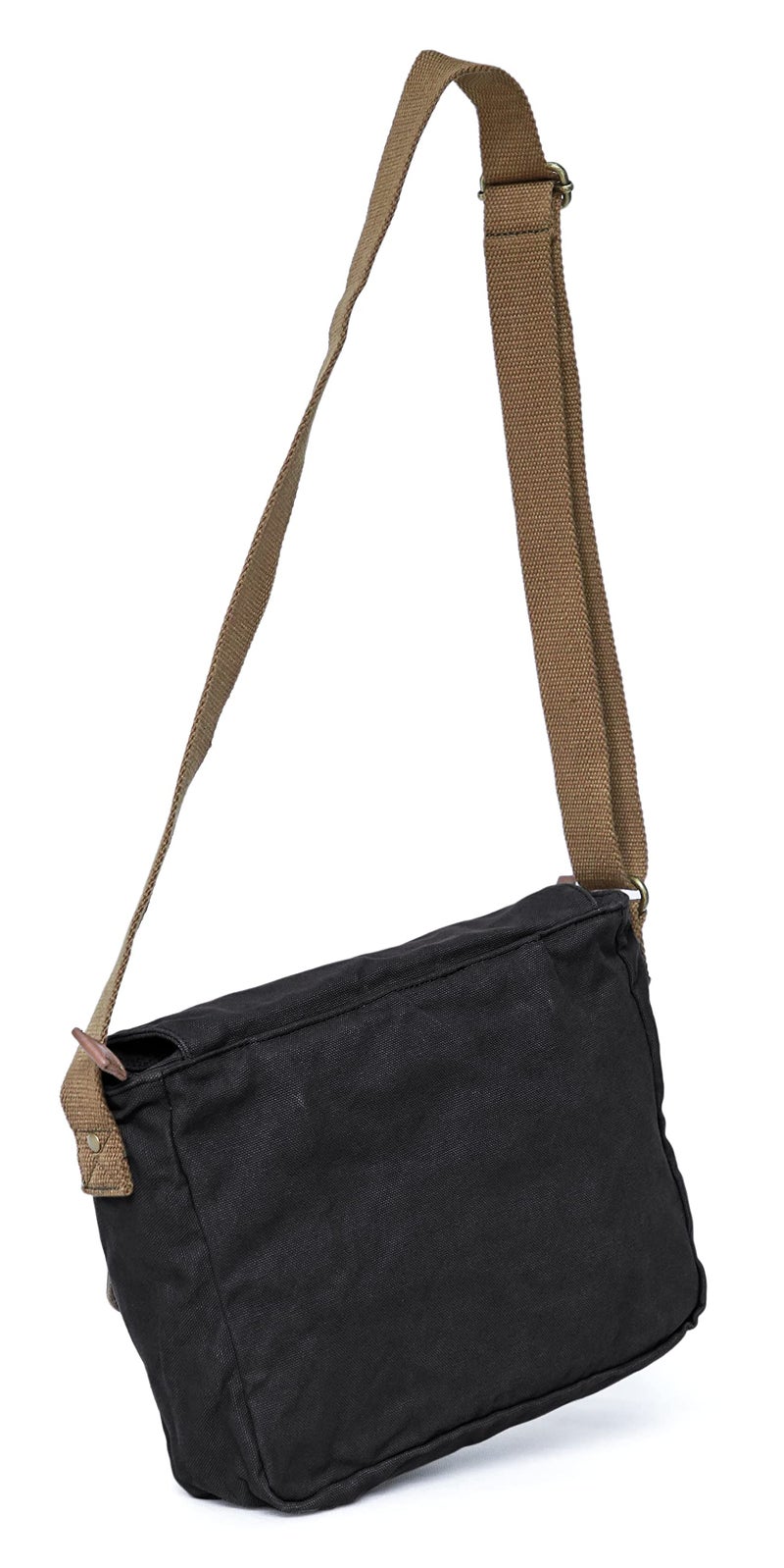 Gootium Canvas Messenger Bag - Vintage Crossbody Shoulder Bag Military Satchel, Charcoal - Image 4