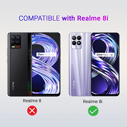 LIRAMARK Silicone Soft Back Cover Case for Realme Narzo 50 / Realme 8i (Black) - Image 2