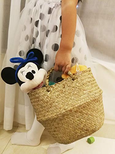DOKOT Seagrass Plant Basket with Handles, Woven Storage Basket, 7inch Diameter x 8inch Height - Image 4