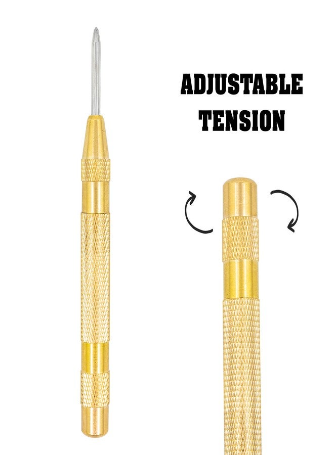 LINE2design Brass Window Punch - Firefighter, EMS, EMT Police Emergency Hand Rescue Tool - Automatic Heavy Duty Adjustable Center Spring Loaded Car Window Breaker - Image 2
