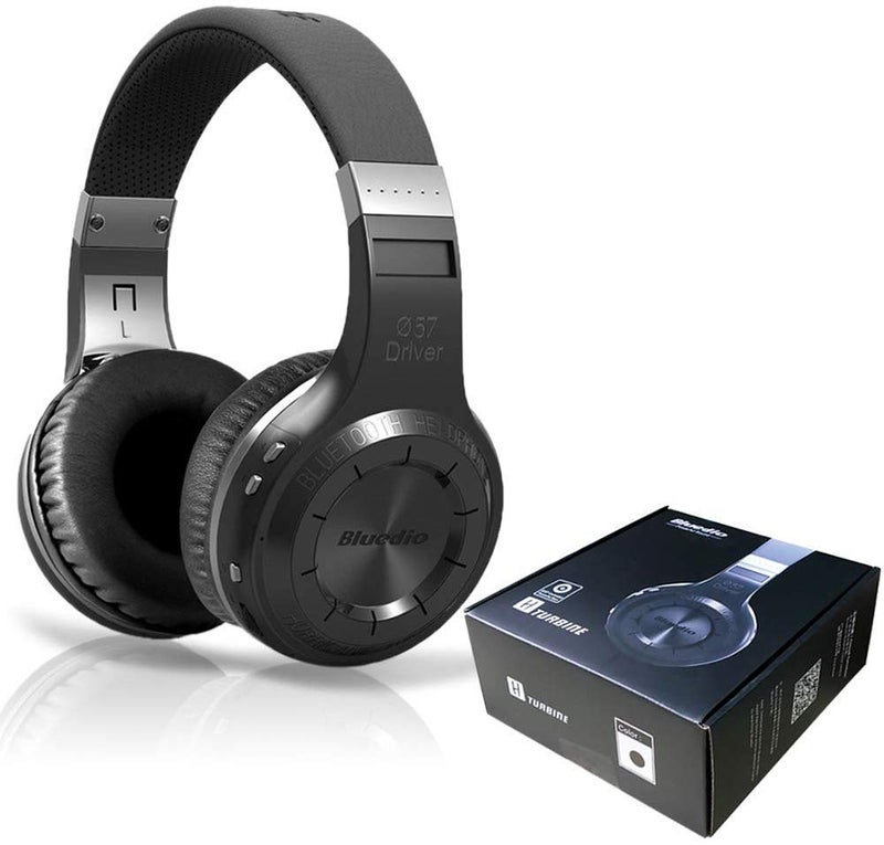 Bluedio V5.0 Bluetooth Headphones Over Ear, Wireless Bluetooth On-Ear Stereo Earphones Noise Cancelling, Soft Memory-Protein Earmuffs, w/Mic (Black) - Image 1