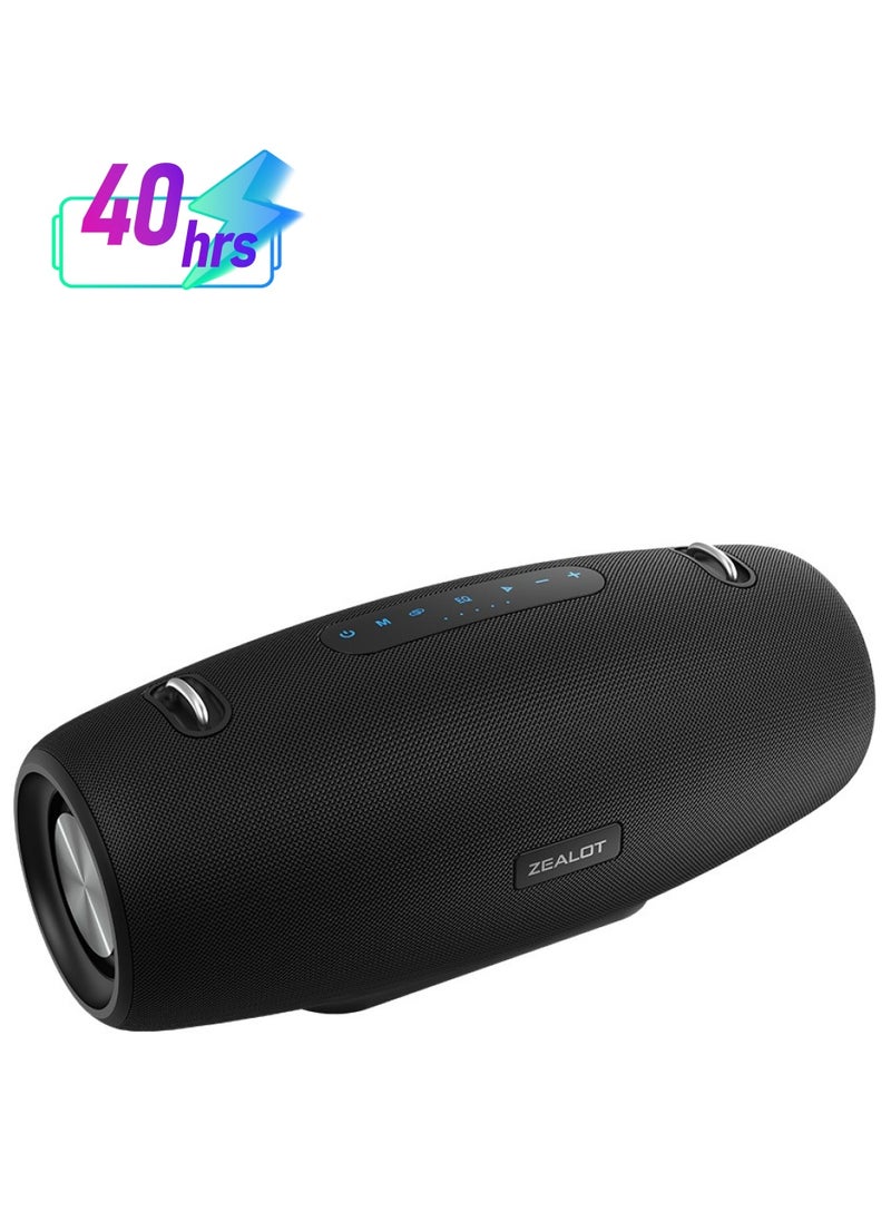 Zealot ZEALOT S67 60W Bluetooth Speaker, Portable Speaker With Shoulder Strap, IPX6 Waterproof AUX/TF/USB Supported, Loud Stereo Booming Bass 14400mAh Battery 40 Hours Playtime  - Image 1