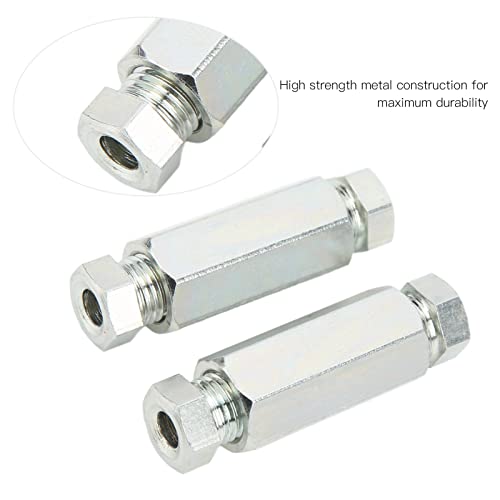 BORDSTRACT Brake Pipe Connectors 2PcsSet Brake Pipe Joiners 38in Inline Female Male Nuts Replacement for British USA Cars Repairing Extending Original Pipework - Image 3