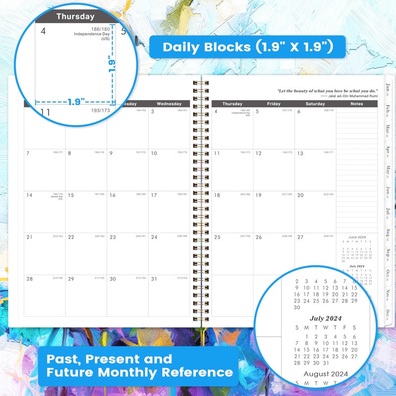 MaaIbok 2024-2026 Monthly Planner/Calendar - JUL 2024 - JUN 2026, Monthly Planner 2024-2026, 2-Year Monthly Planner, Inner Pocket, 9" x 11", Flexible Cover - Image 3