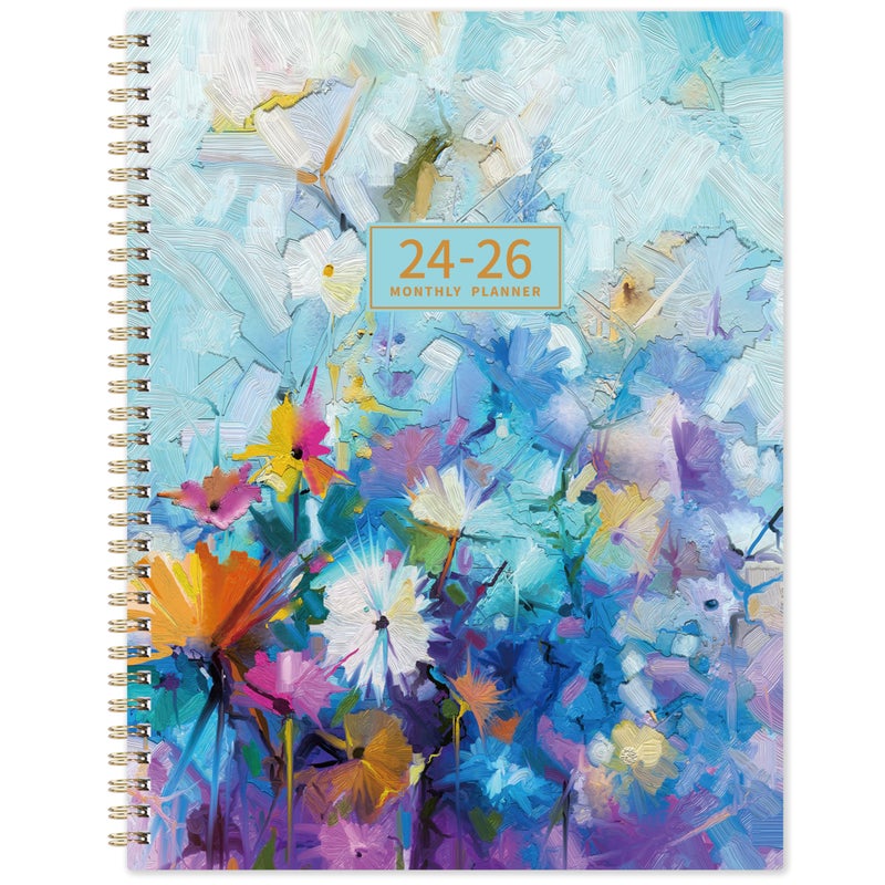 MaaIbok 2024-2026 Monthly Planner/Calendar - JUL 2024 - JUN 2026, Monthly Planner 2024-2026, 2-Year Monthly Planner, Inner Pocket, 9" x 11", Flexible Cover - Image 1