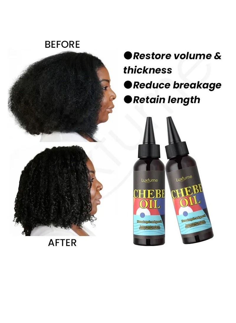 Luxfume - 100ml Naturals Chebe Hair Oil Made with Authentic Chebe Powder from Chad African Chebe Hair Growth Oil for Dry Damaged Hair Itchy Scalp Hair Growth - Image 1