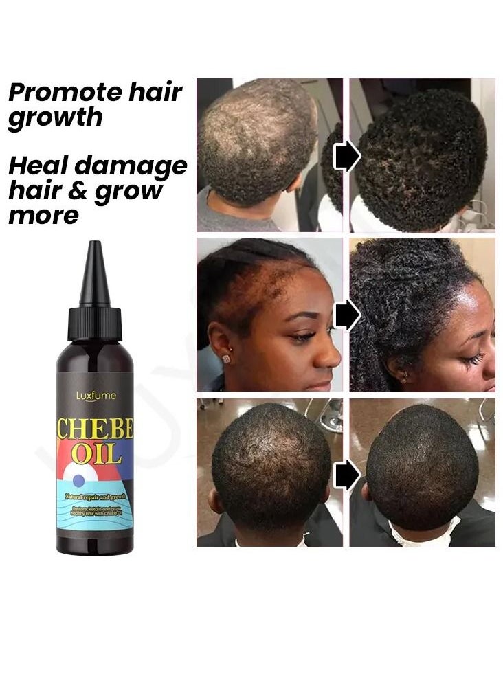 Luxfume - 100ml Naturals Chebe Hair Oil Made with Authentic Chebe Powder from Chad African Chebe Hair Growth Oil for Dry Damaged Hair Itchy Scalp Hair Growth - Image 1