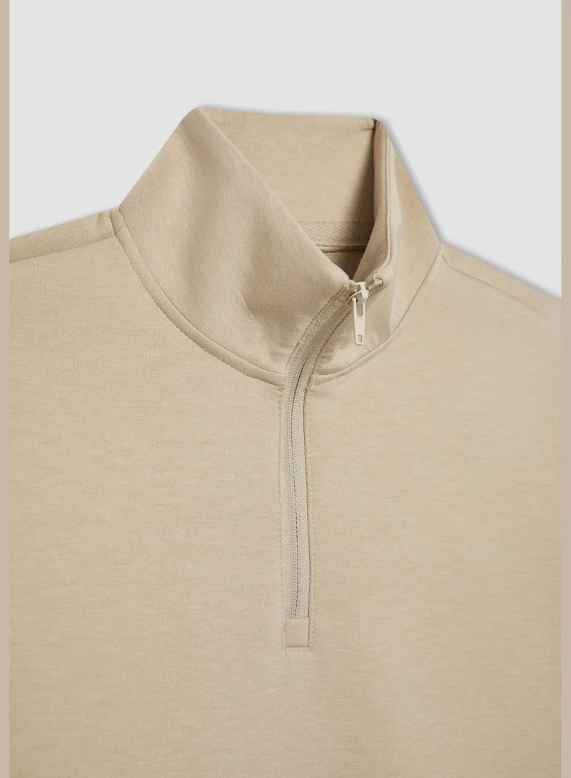 DeFacto Woman High Neck Long Sleeve Knitted Sweatshirt