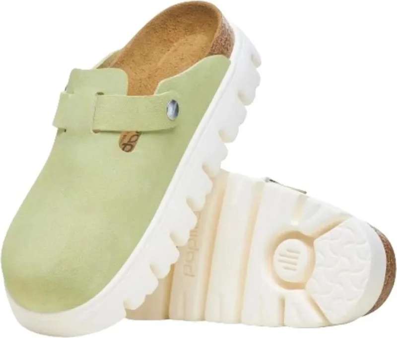 بيركنستوك Boston Chunky Vl Green Women's Slippers