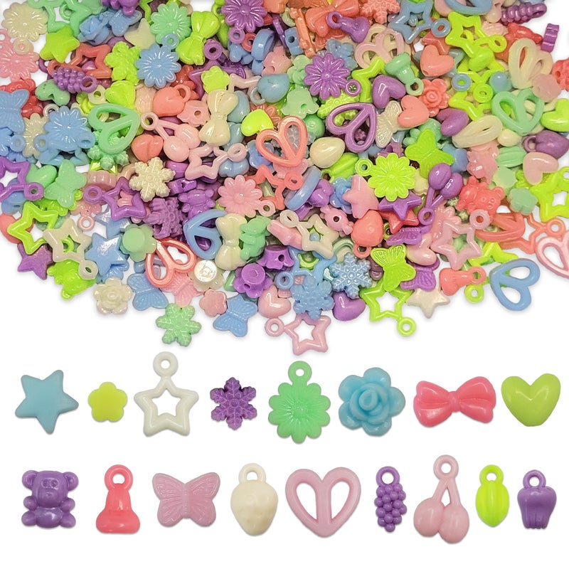 INDIKONB Matte Charms and Beads Set - Fun Shapes for Kids' Jewelry Making, Multicolour Pack of Assorted 250 Beads - Image 5