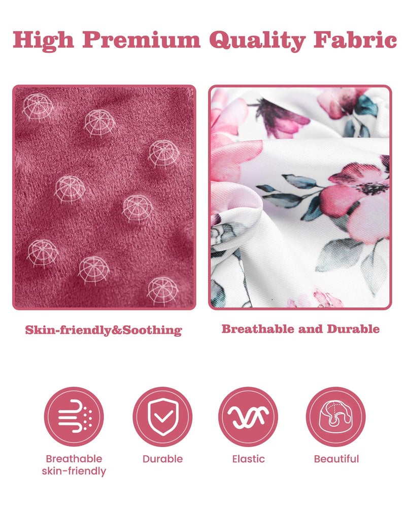 BOMOLOUR Seat Cover Compatible with Bumbo Seat and Nuby Seat, Floor Seat Cover for Boys and Girls, Removable Breathable Baby Seat Cover, New Designed, Anti-Slip, Seat Not Included, Red Flower - Image 5