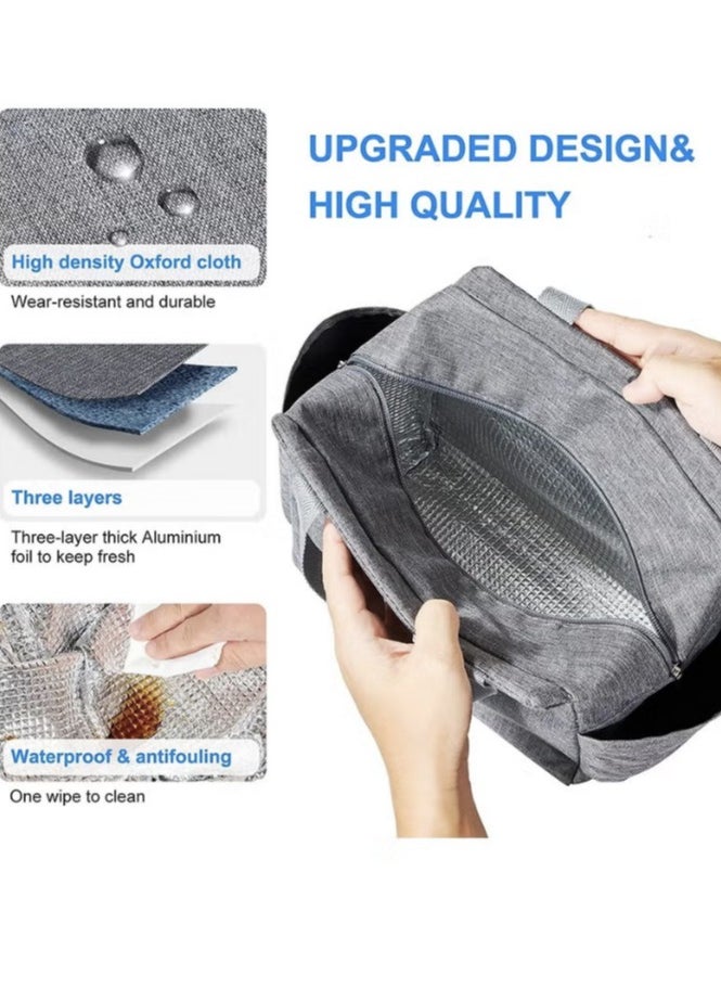 Hanayo - Insulated Lunch Bag Cooler Shoulder Thermal Tote Bag Portable Indoor Outdoor Lunch Box Bag Oxford Navy Blue 25 x 14 x 25 cm - Image 1