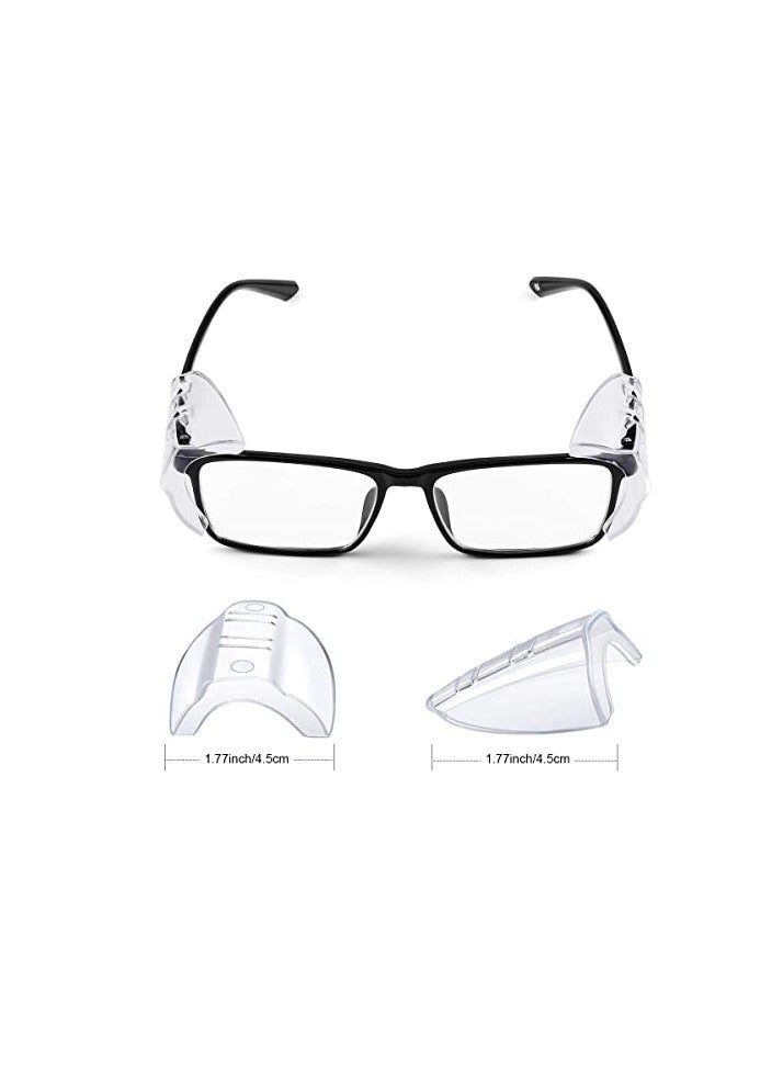 Barakah Side Shields for Eyeglasses Transparent Prescription Glasses, Safety For Glasses,Slip on Clear Shields,Fits Small to Medium Frames Protect(6 Pairs) - Image 2