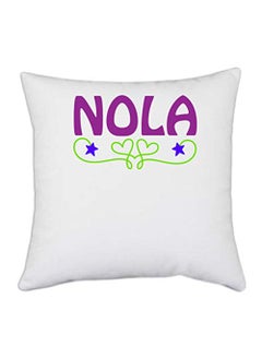 UDNAG UDNAG White Polyester Nola NOLA Pillow Cover 16 Inch X 16 Inch 