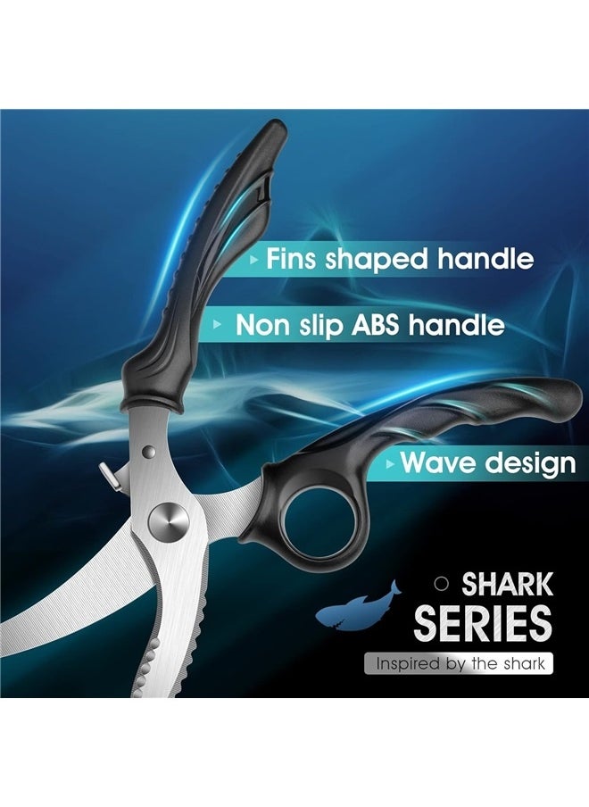 Generic Heavy Duty Poultry Shears, Spring Loaded Kitchen Scissors, Dishwasher Safe Stainless Steel Cooking Scissors, Black  - Image 2