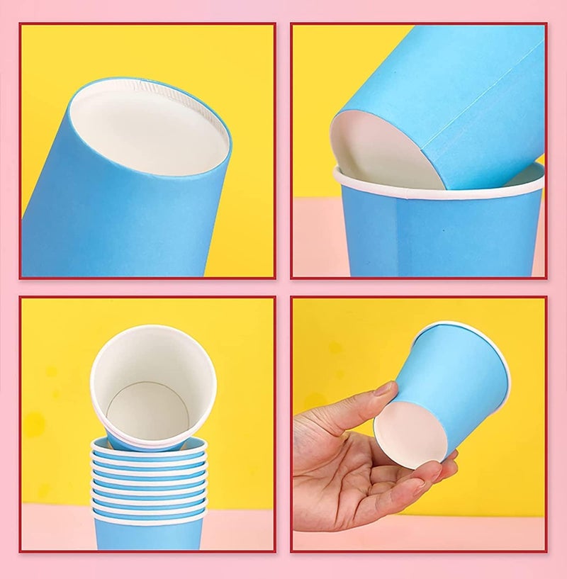 SANWALSA [200 ml, 50 Count, Multicolor Disposable Color Paper Cups | Rainbow Paper Cup for Wedding, Party, Picnic, Travel | Ideal for Tea, Coffee, Juice & Water - Image 3