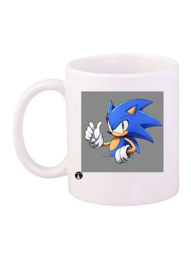 RKN Printed Sonic Mug White/Blue/Grey - Image 1