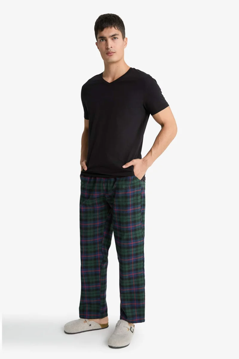 ديفاكتو Regular Fit Long Check Pajama Pants