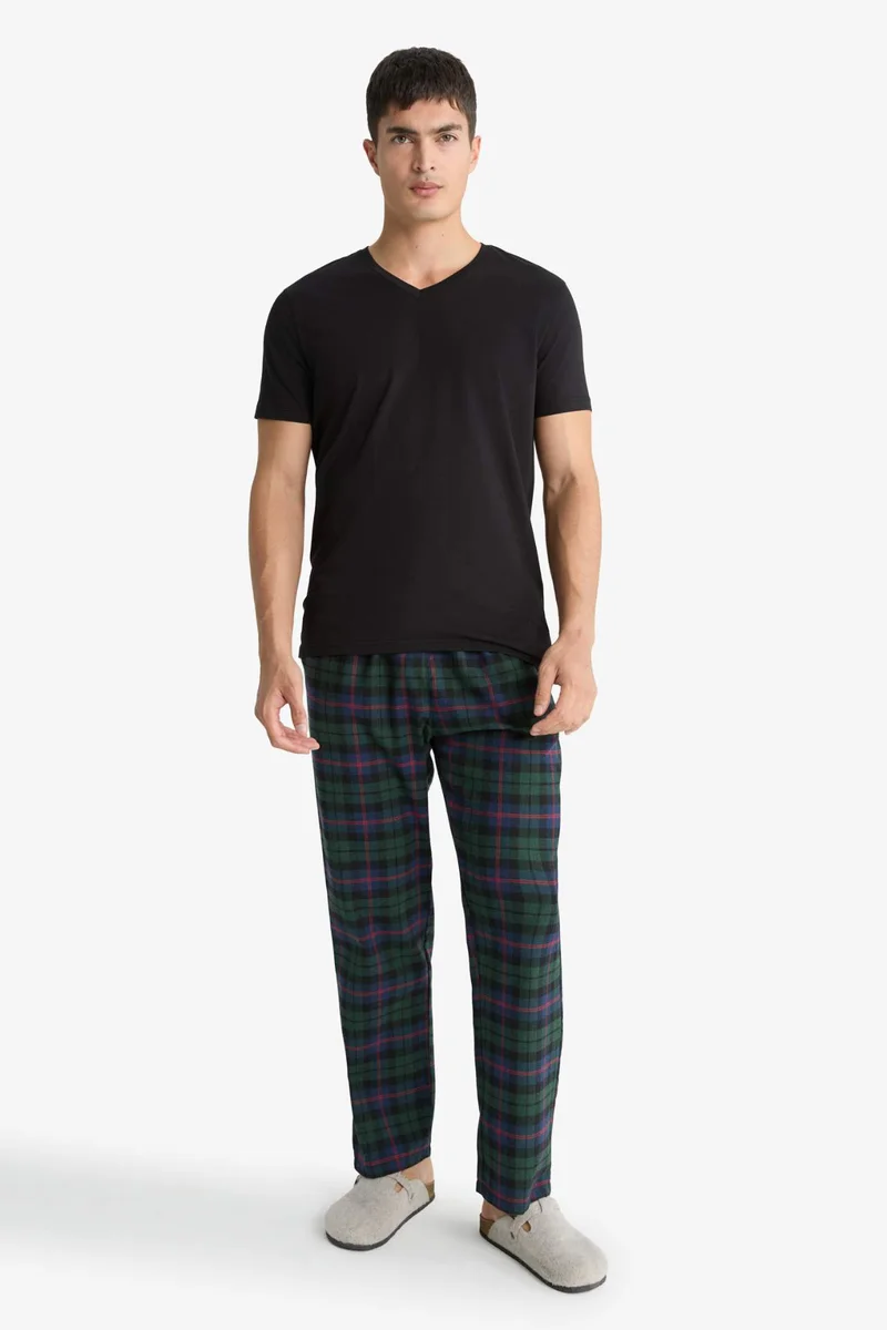 Defacto  Regular Fit Long Check Pajama Pants  | Best Price UAE