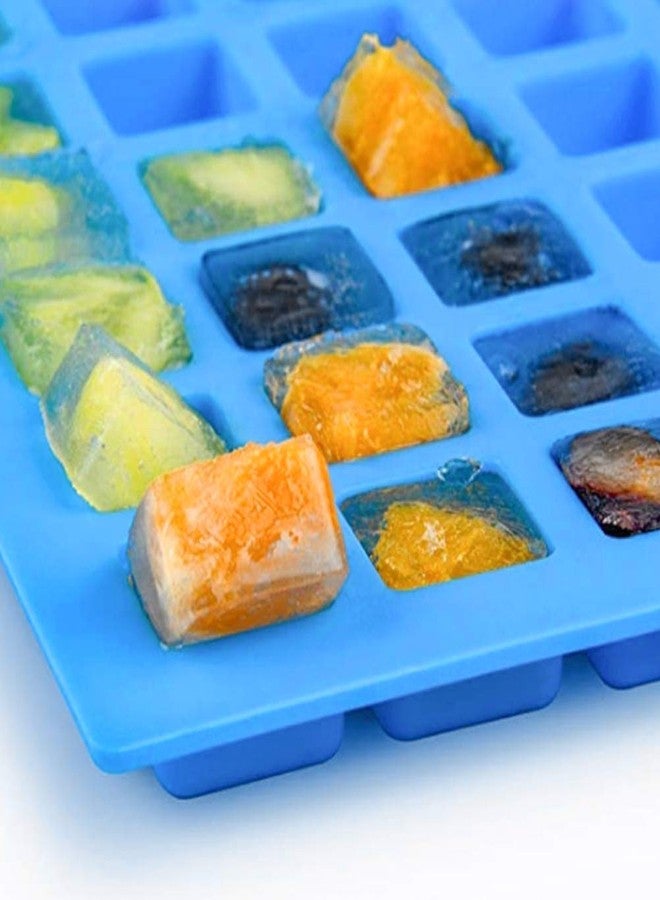 Emoly Silicone Candy Molds, 2 Pack 126-Cavity Mini Square Chocolate Molds for Gummy Jelly Truffles Pralines Caramels, Ice Cube Tray Molds (Blue) - Image 5