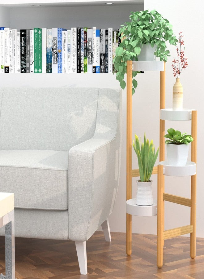Wisuce Bamboo Plant Stands Indoor, 4 Tier Tall Corner Plant Stand Holder Plant Display Rack for Living Room Bedroom (4 Tier Stand) - Image 3