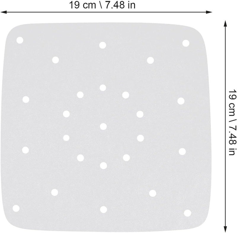 BESTonZON 100pcs Non-stick Parchment Paper Liners for Air Fryer 19cm Disposable Food Grade Baking Sheets for Oven Roasting and Frying - Image 2