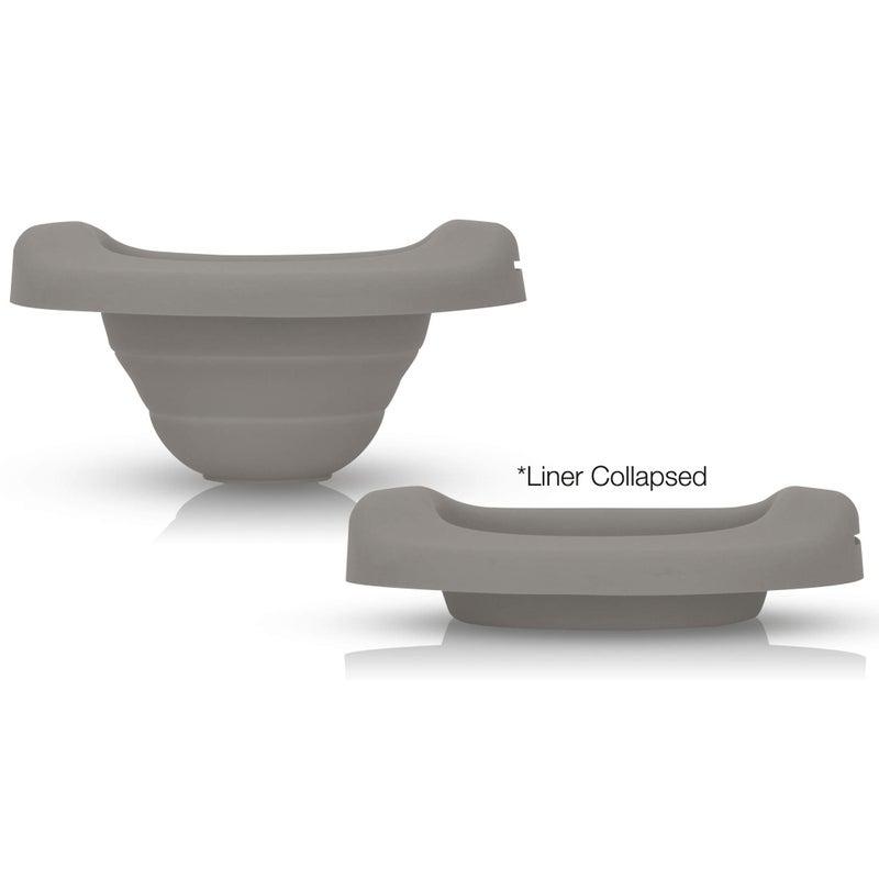 Kalencom Potette Plus Potty Value Pack: Kalencom 2in1 Potette Plus Portable Potty and Reusable Collapsible Liner for Home Use (White/Gray) - Image 5