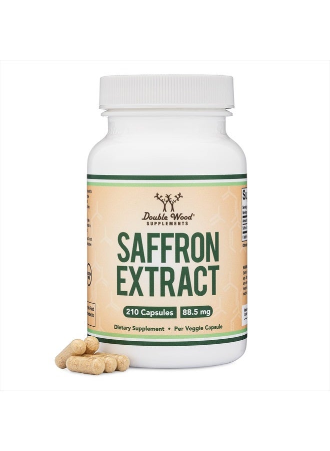 Double Wood Supplements Saffron Supplement for Focus - Saffron Extract 88.5mg Vegan Capsules (210 Count) Minor Appetite Suppressant for Healthy Weight Management (Supports Eye, Retina, and Lens Health) by Double Wood - Image 1