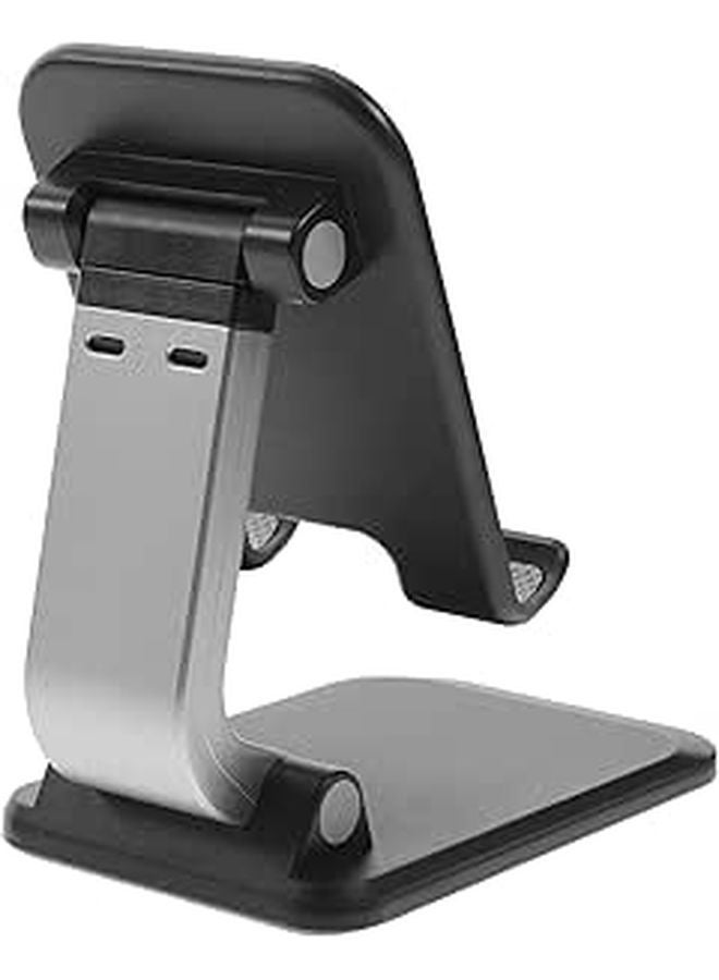 Adjustable Foldable Phone Tablet Stand Holder Multi Angle Desk Use Black - Image 1