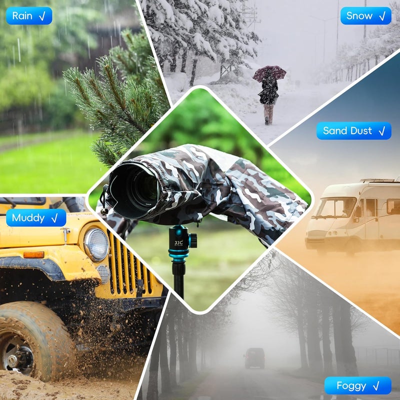 Kiorafoto غطاء مطري لكاميرا بتصميم تمويهي لكانون EOS R5 مارك II R10 R7 R6 R Rp ريبيل T7 T8i T7i 90D 80D 4000D SL3 SX70 نيكون Z7II Z6II Z5 D780 D850 D7500 D5600 D3500 كولبيكس P1100 P1000 P950 - Image 3