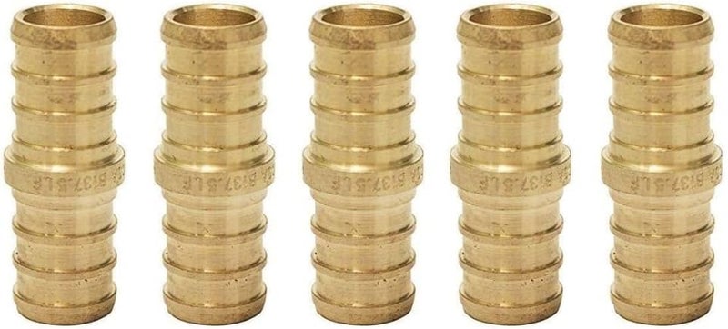 VENTRAL PEX Fittings, 1 Pex Fittings 1/2 Inch Straight Coupling Barbed Connector Crimp Brass for Pipe Tubing, No Lead - Image 3