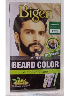 Bigen Beard Dye for Men, Color B102, Brownish Black 
