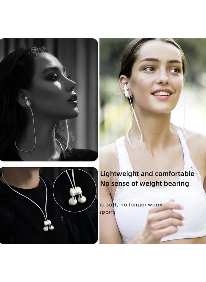 Generic - For Airpods3 Headset Anti-lost Rope Silicone Magnetic Anti-lost Lanyard Apple Pro2 Bluetooth Headset Anti-lost Rope-Color:[Magnetic Anti-lost Rope] + [Magnetic Headphone Storage Bag Combination] Remark Color-Model:Bare Metal Without Packaging - Image 1