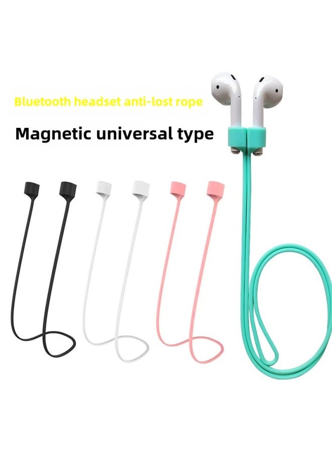 Generic - For Airpods3 Headset Anti-lost Rope Silicone Magnetic Anti-lost Lanyard Apple Pro2 Bluetooth Headset Anti-lost Rope-Color:[Magnetic Anti-lost Rope] + [Magnetic Headphone Storage Bag Combination] Remark Color-Model:Bare Metal Without Packaging - Image 1