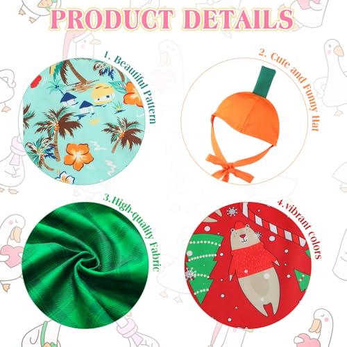 Silicherry 8 Set Seasonal Holiday Goose Outfits Fall Halloween Christmas Summer All Seasons Lawn Porch Goose Clothes Costume for 23" Cement Statue Garden Patio Outdoor Decoration(Boy Style) - Image 3