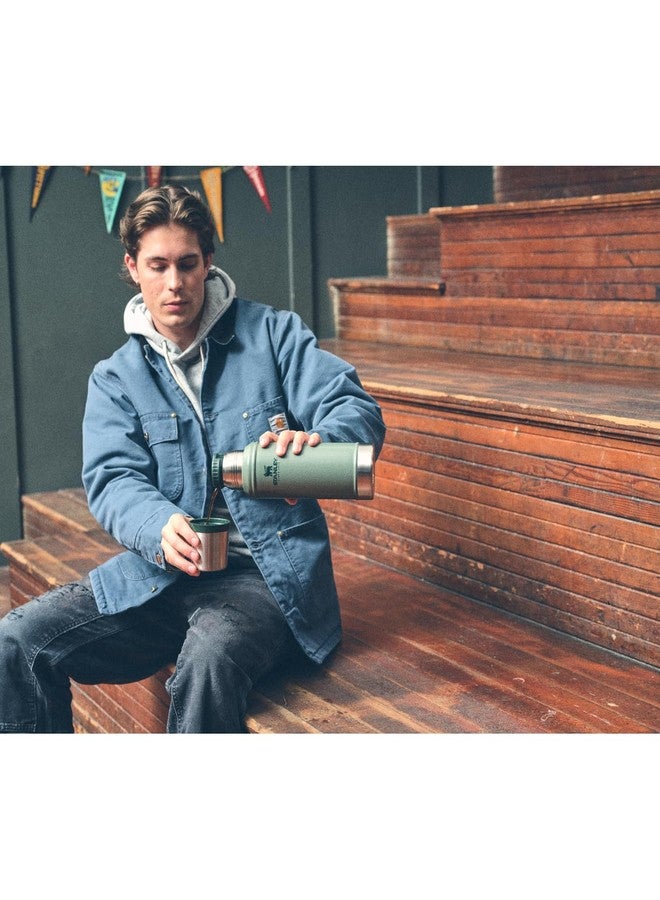 Stanley Classic Legendary Vacuum Bottle 1.0 qt | Wide Mouth with Leakproof Cup Lid | Keep Drinks Hot or Cold | Packable for Travel | Insulated Stainless Steel Thermos | BPA-Free | Hammertone Lake - Image 4