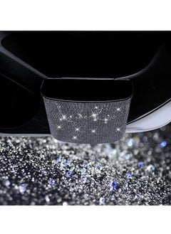 Excefore Car Trash Can, Hanging Wastebasket with Sparkling Rhinestones,  for Desk Car small-trash Portable Mini Dustbin, Vehicle Litter Storage Accessories, Office Kitchen Home  - Image 3