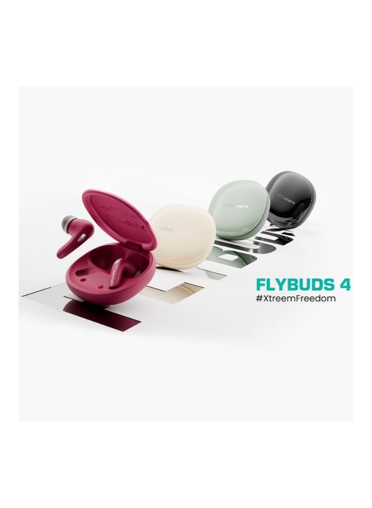 HiFuture FlyBuds4 True Wireless Earbuds with 40dB Active Noise Cancellation, 30h Playtime, Bluetooth 5.3, 4-Mic ENC for Clear Calls, Fast Charging, IPX5 Waterproof, Ergonomic Fit, Latte - Image 5