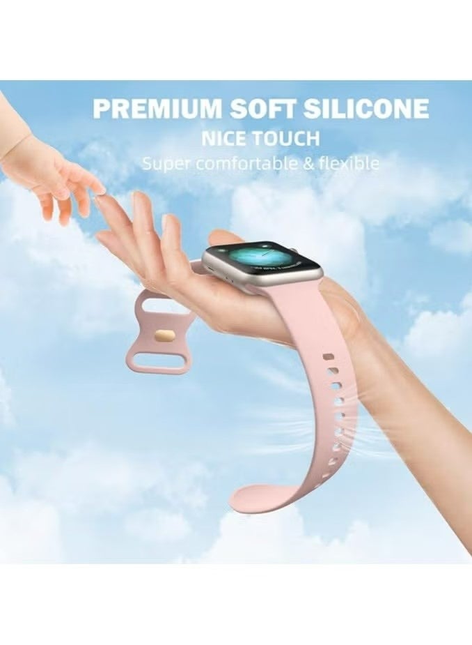 إكس ليفيل 6 حزمة الفرقات متوافقة مع فرقة ساعة آبل 38 مم 40 مم 41 مم 42 مم 44 مم 45 مم 49 مم النساء الرجال ، حزام استبدال السيليكون الرياضي القابل للتنفس لـ iWatch Apple Watch Series 11 10 9 8 7 6 5 4 3 SE Ultra - Image 4