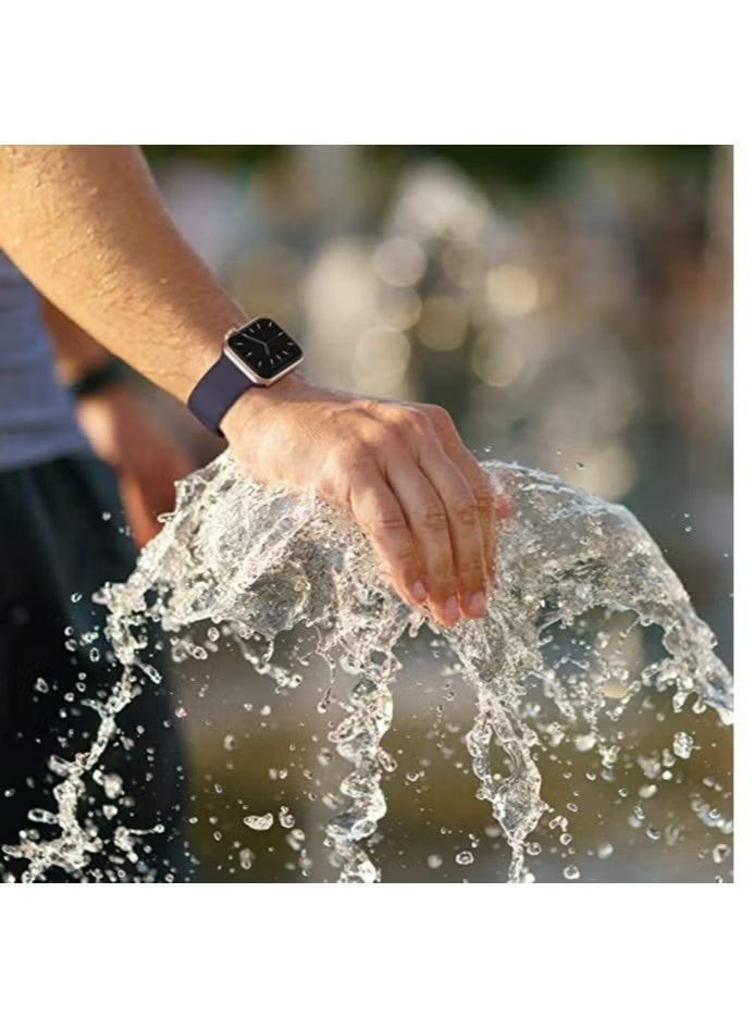 إكس ليفيل 6 حزمة الفرقات متوافقة مع فرقة ساعة آبل 38 مم 40 مم 41 مم 42 مم 44 مم 45 مم 49 مم النساء الرجال ، حزام استبدال السيليكون الرياضي القابل للتنفس لـ iWatch Apple Watch Series 11 10 9 8 7 6 5 4 3 SE Ultra - Image 3