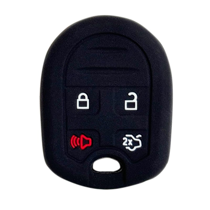 Key Fob Cover for Ford Expedition 4 Buttons Silicone Key Fob Remote Case Fit for Ford Expedition Mustang Taurus 2012 2013 2014 2015CWTWB1U793 164R8067 5912561 164R8073 OUC6000022 Black