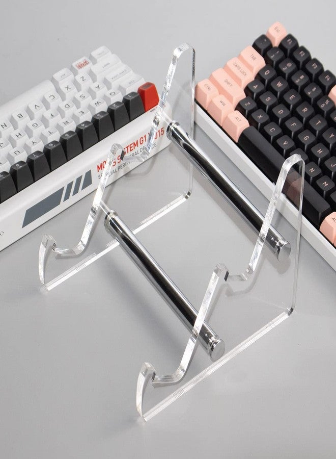 Sumgsn Mechanical Keyboard Storage Stand Display Keyboard Holder White Transparent Acrylic Stand for Two Keyboard - Image 3