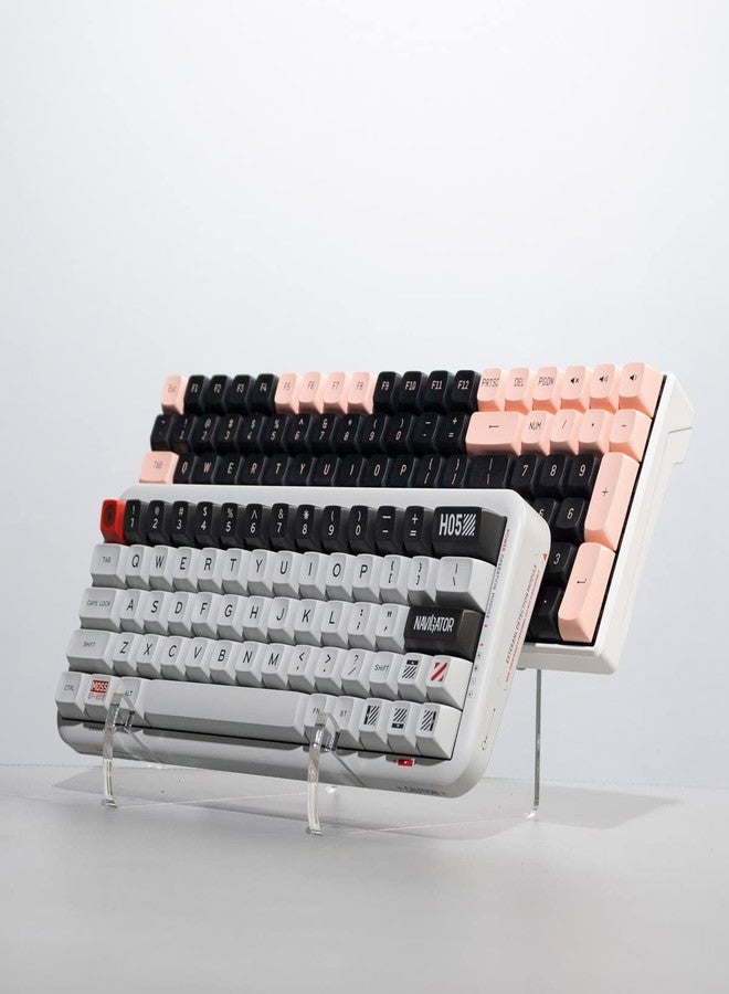 Sumgsn Mechanical Keyboard Storage Stand Display Keyboard Holder White Transparent Acrylic Stand for Two Keyboard - Image 5