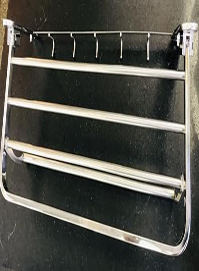 حامل بشكير وفوطة ستانلس ستيل قابل للطي - Image 2