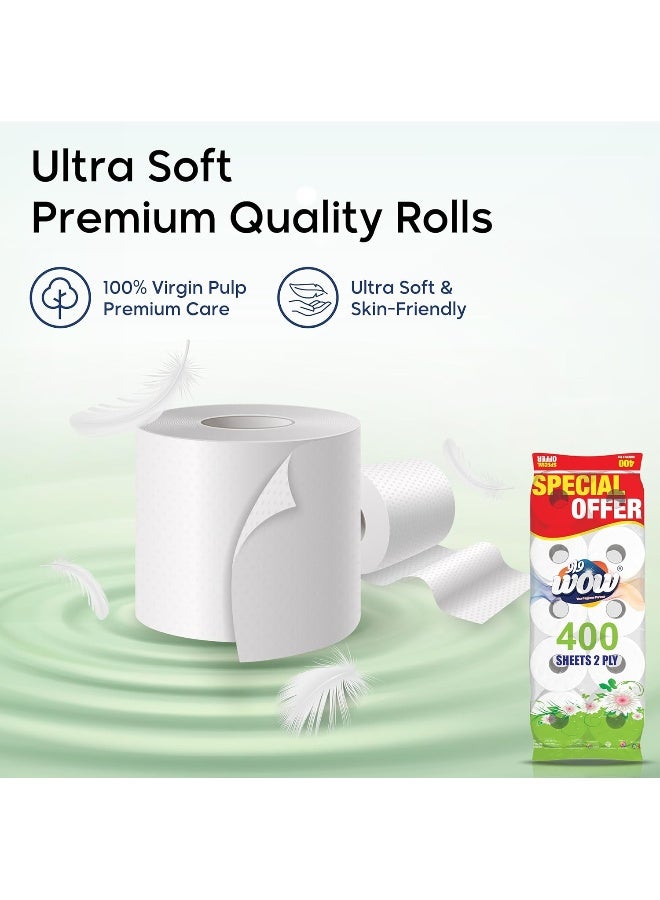 WOW Toilet Roll 500 x 2 ply - 8 + 2 Rolls Free - Image 2