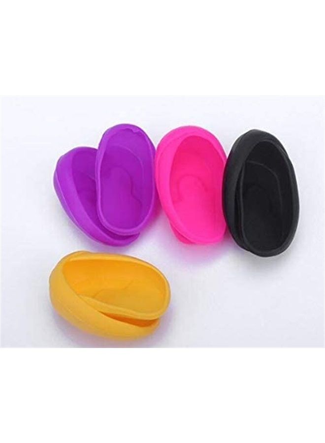 vipolish 3 Pairs Reusable Silicone Ear Covers Hairdressing Dye Coloring Ear Cover Waterproof Hair Dye Cover Protector for Home Shower Bathing Salon Shop (Color Random) - Image 4